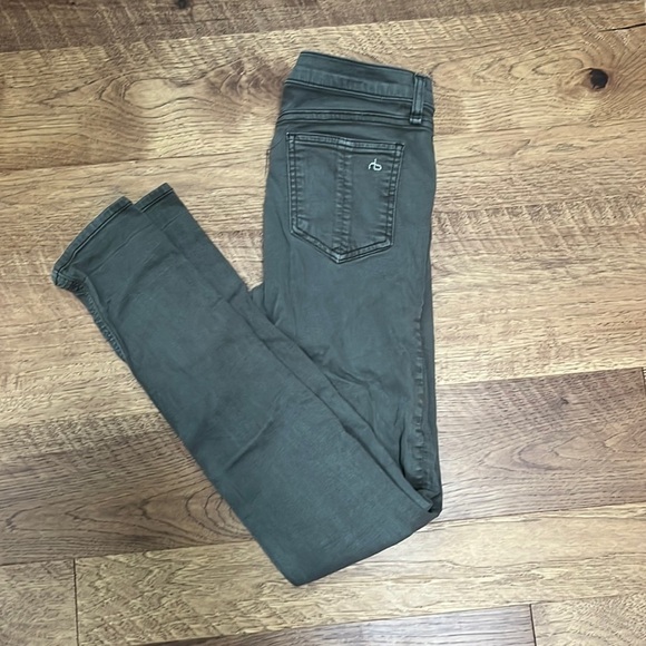 Rag & Bone Women’s Army Green Skinny Jeans Size 26 - Picture 1 of 7